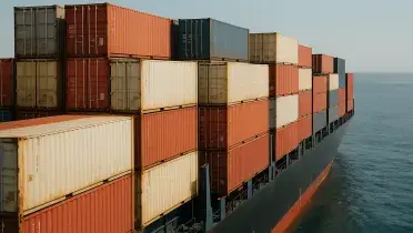Ocean freight container ship for importing bulk superfood ingredients